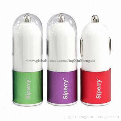 5V/1A Lipstick USB Car Charger, Fast-charging, CE/RoHS/FCC Certifications Marked